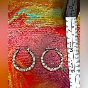 Sparkly Hoop Fashion Earrings